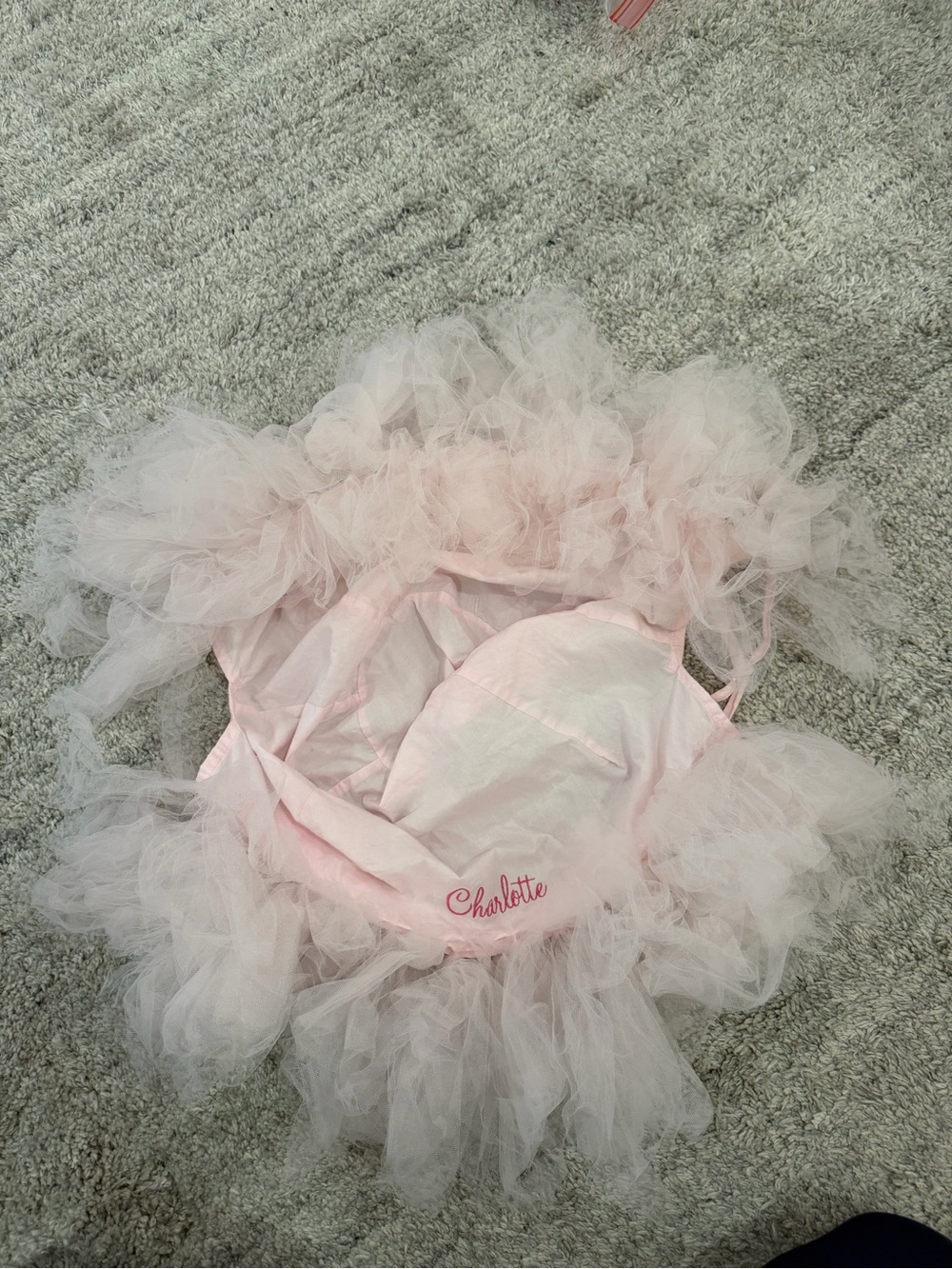 Charlotte Pottery Barn Kids Pink Tulle Large Easter Basket Liner